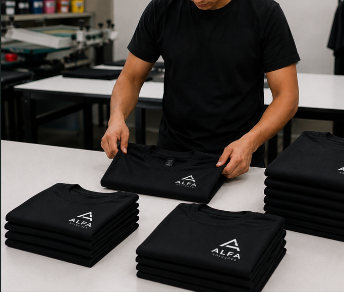 Produção de camisetas na Forja Silk